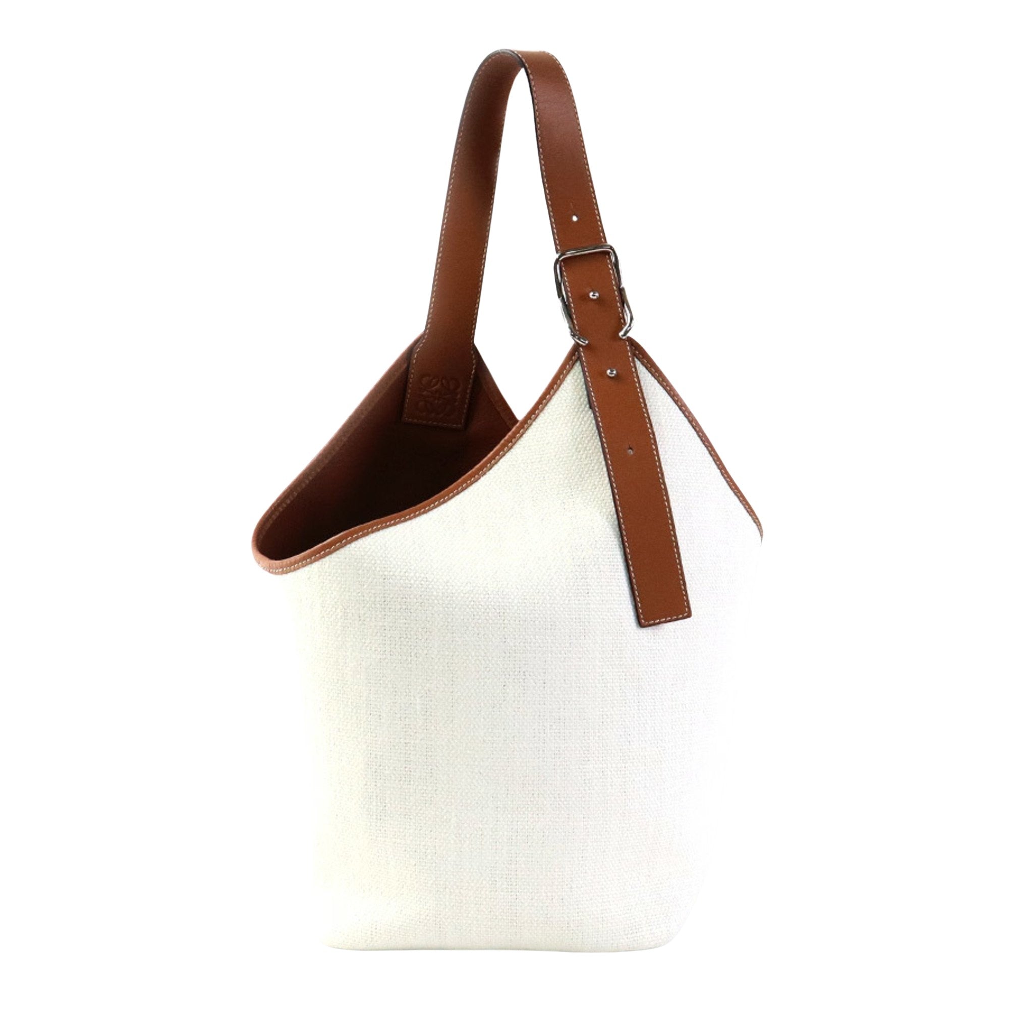 Loewe Balloon White Canvas Shoulder Bag