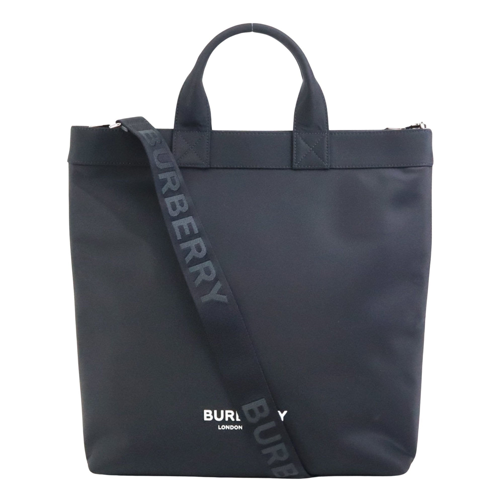 Burberry Black Synthetic Tote Bag