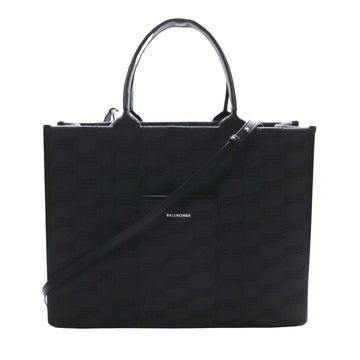 Balenciaga Hardware Black Canvas Shopper Bag