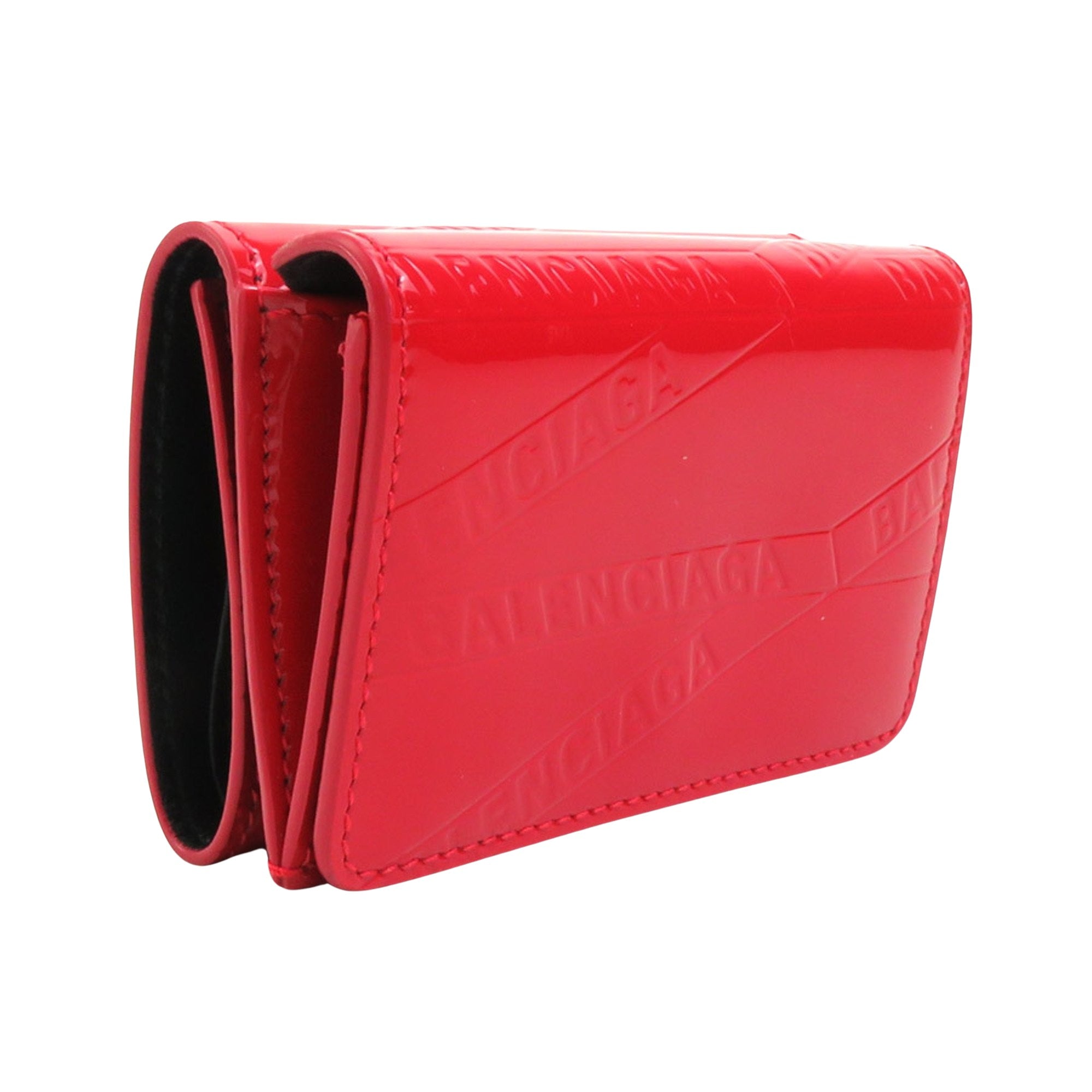 Balenciaga Red Patent Leather Wallet 