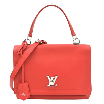 Louis Vuitton Lockme Red Leather Handbag 