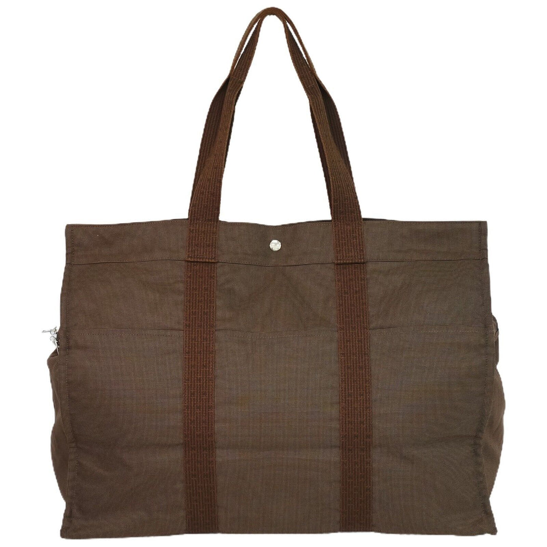 Hermès Herline Brown Canvas Shopper Bag