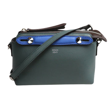 Fendi By the way Medium Green Leather Shoulder Bag