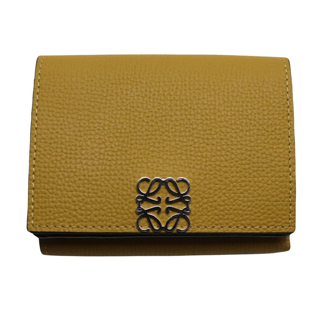 Loewe Anagram Yellow Suede Wallet 