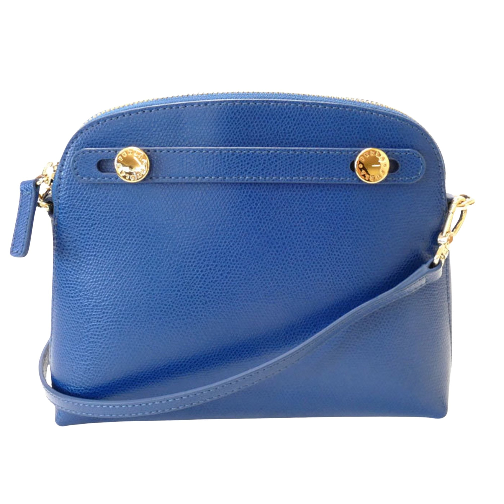 Furla Piper Blue Leather Shopper Bag