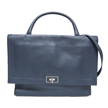 Givenchy Shark Navy Leather Handbag 