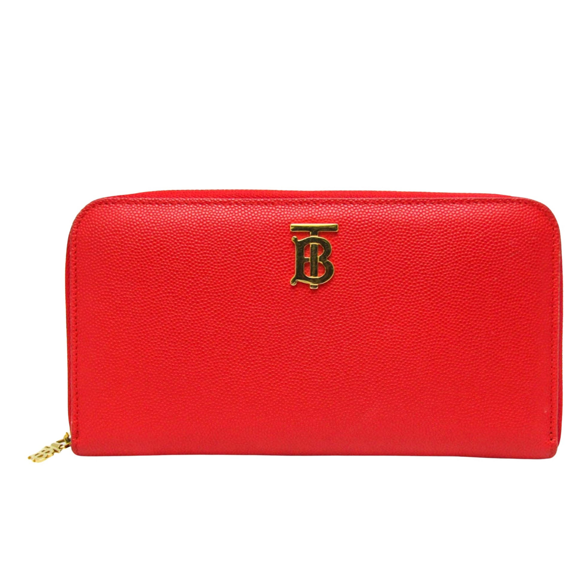 Burberry TB Red Leather Wallet 