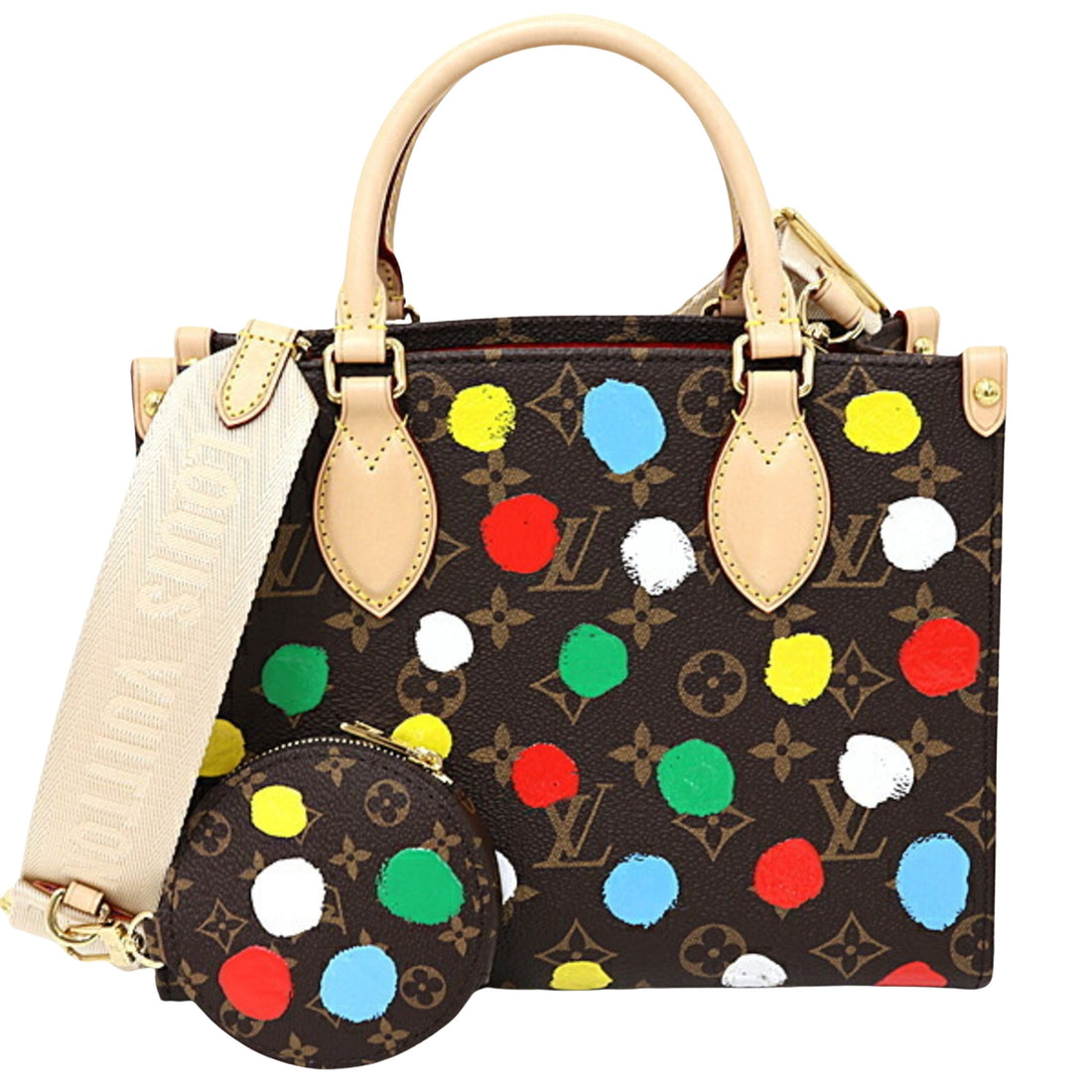 Louis Vuitton On The Go Multicolour Canvas Handbag 