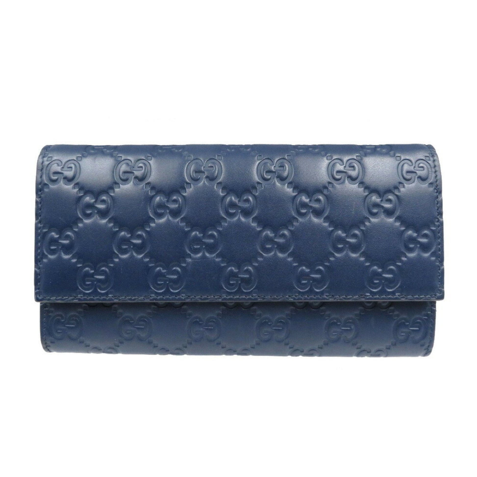 Gucci Continental Navy Leather Wallet 