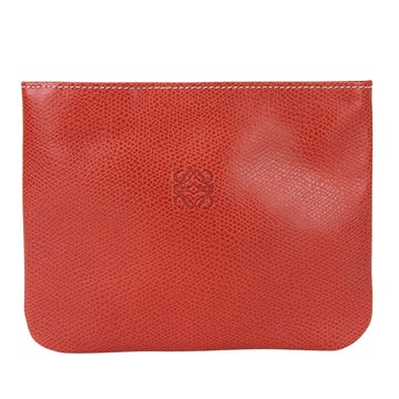 Loewe Red Leather Clutch Bag