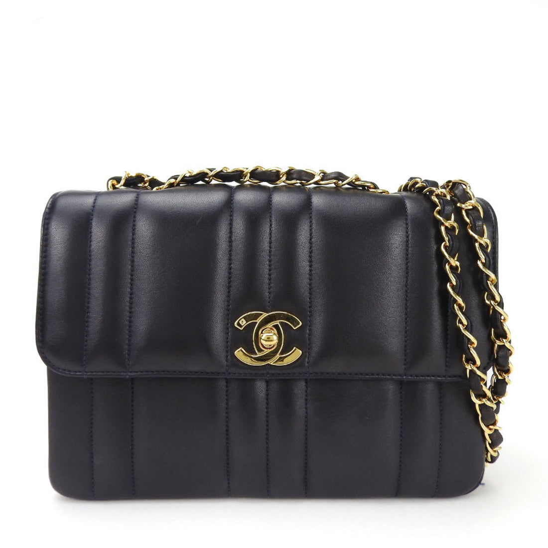 Chanel Flap bag Navy Leather Shoulder Bag