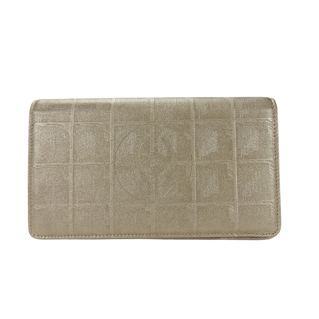 Chanel Coco Mark Gold Synthetic Wallet 