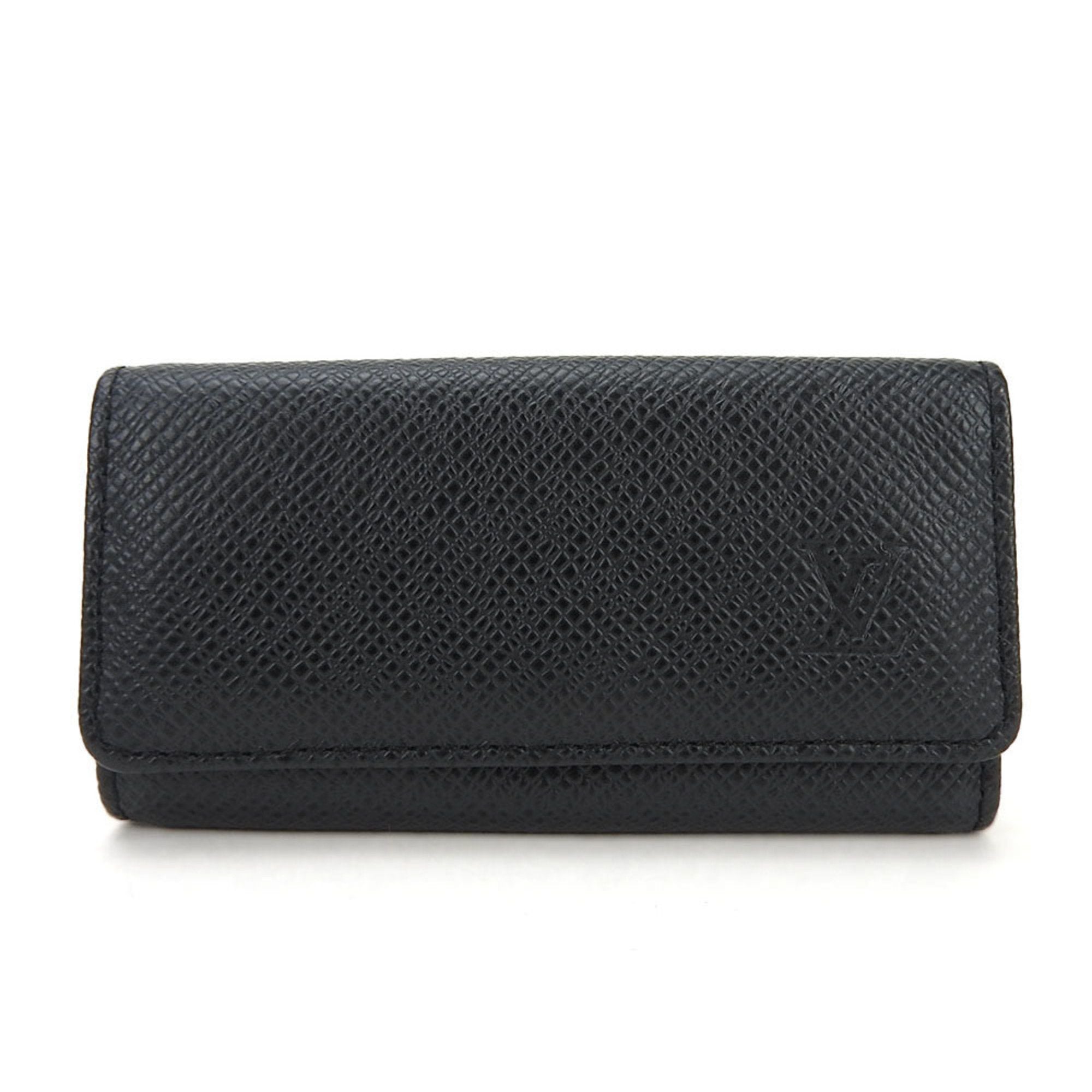 Louis Vuitton Etui pour clés 4 Black Leather Wallet 