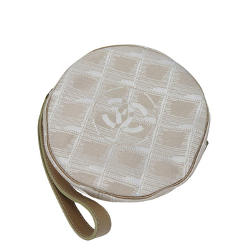 Chanel Travel line Beige Leather Clutch Bag