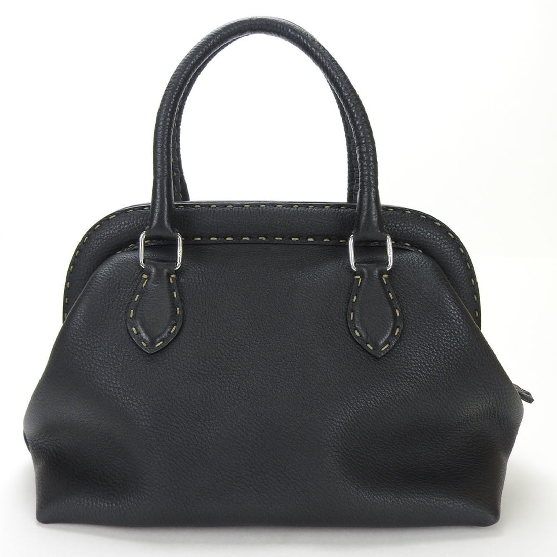 Fendi Selleria Black Leather Handbag 