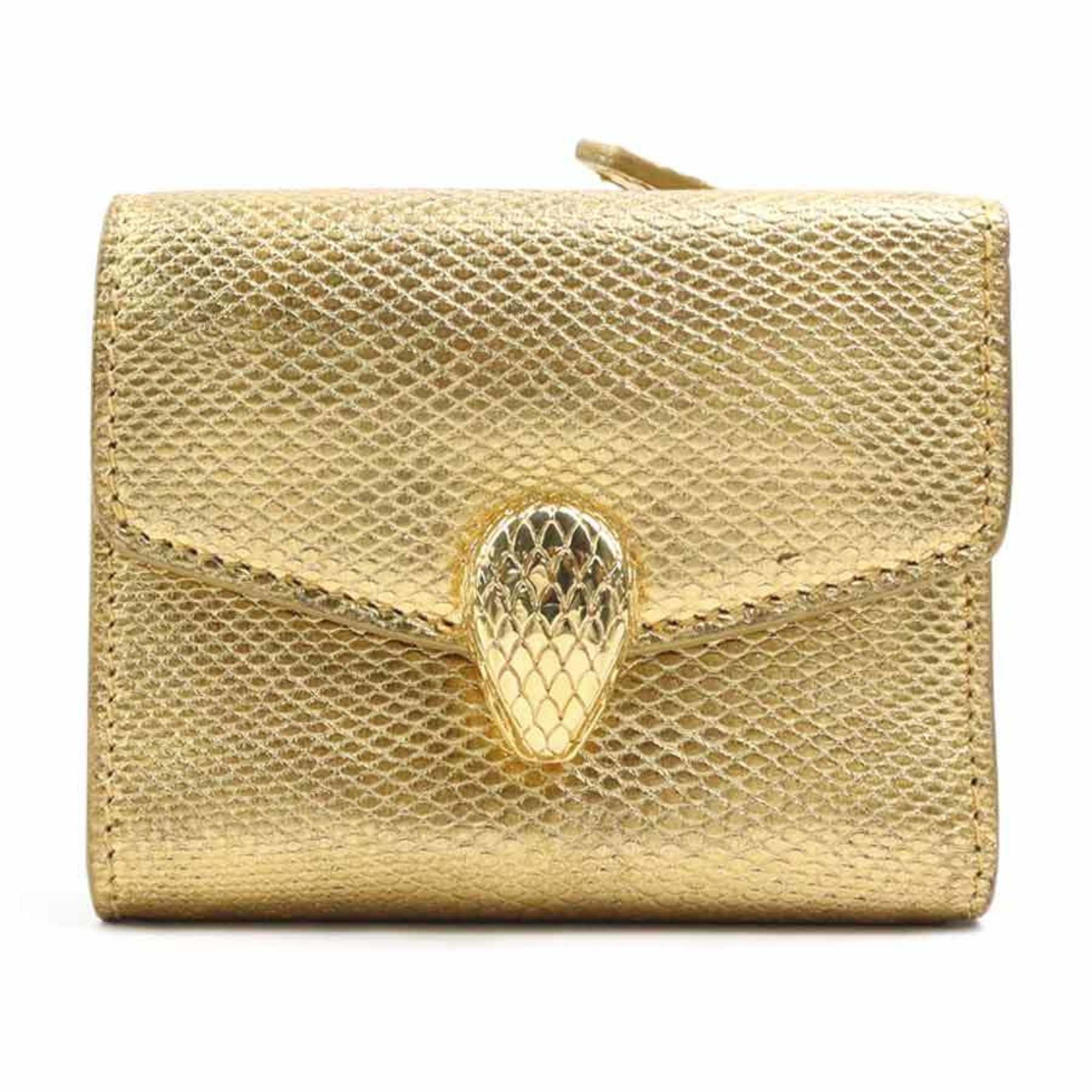 Bulgari Gold Leather Wallet 