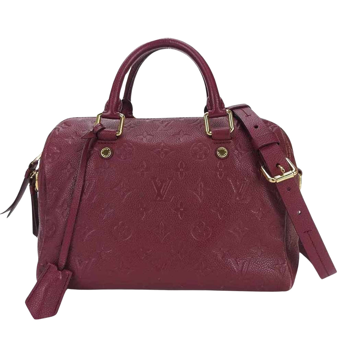 Louis Vuitton Speedy bandoulière 25 Burgundy Canvas Handbag 