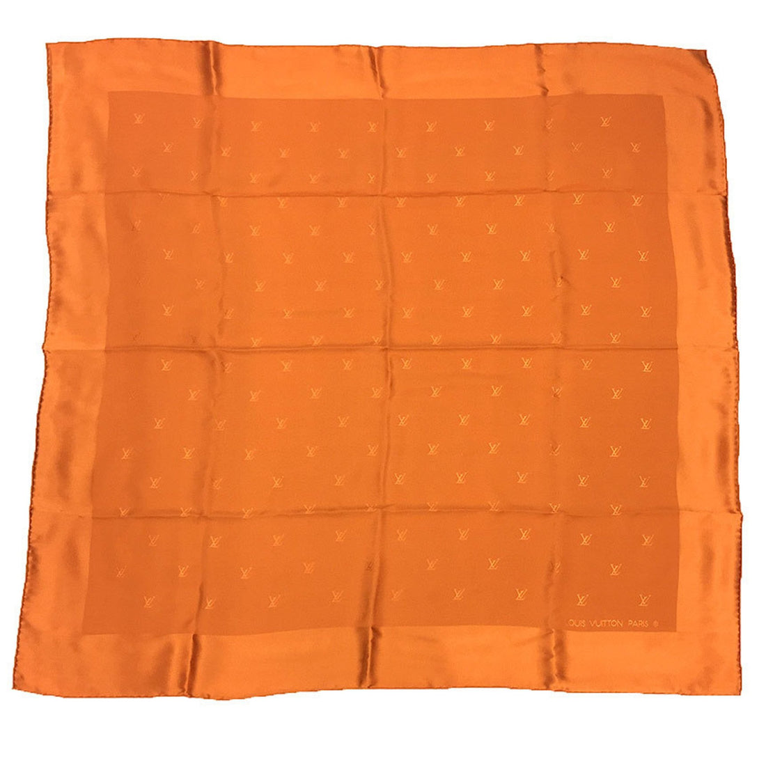 Louis Vuitton Orange Silk Scarf 