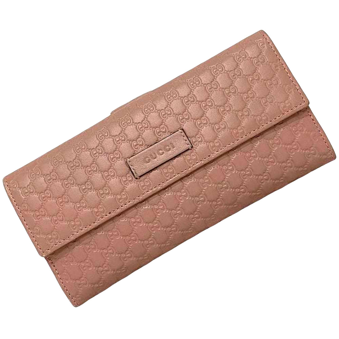 Gucci Guccissima Pink Leather Wallet 