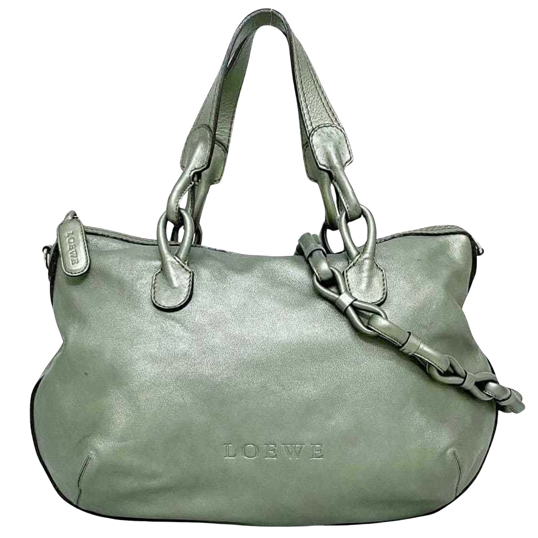 Loewe Fiesta Green Leather Handbag 