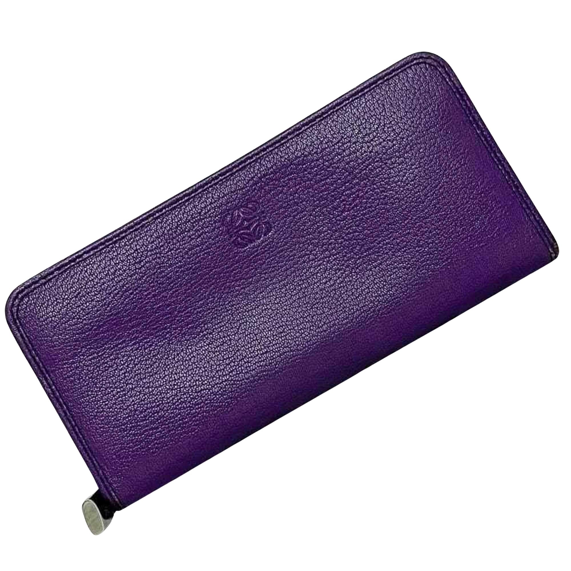 Loewe Purple Leather Wallet 