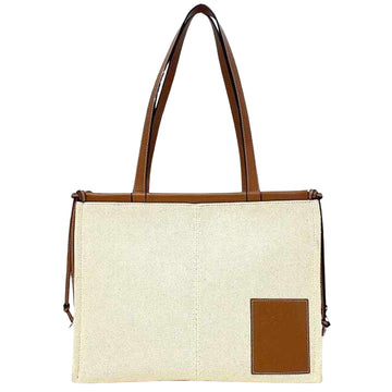 Loewe Cushion Beige Canvas Tote Bag