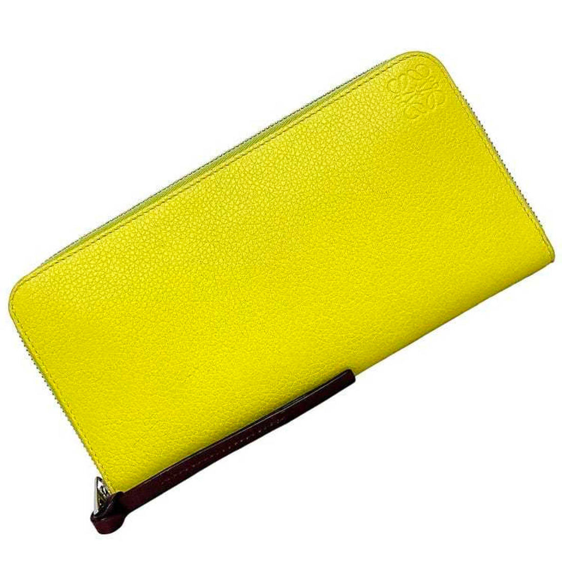 Loewe Zip Around Wallet Yellow Leather Wallet 