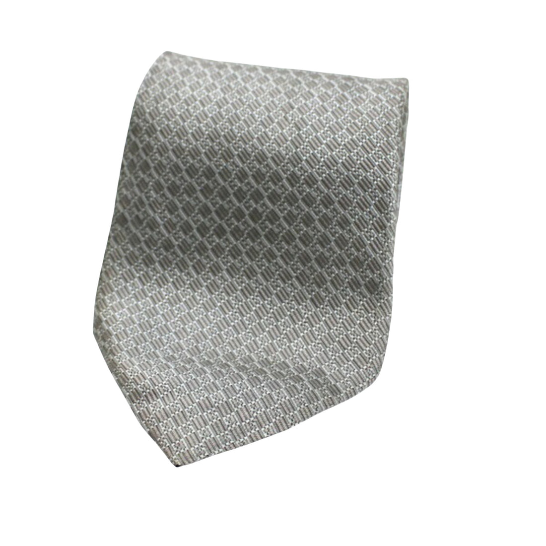 Gucci Silver Silk Tie 