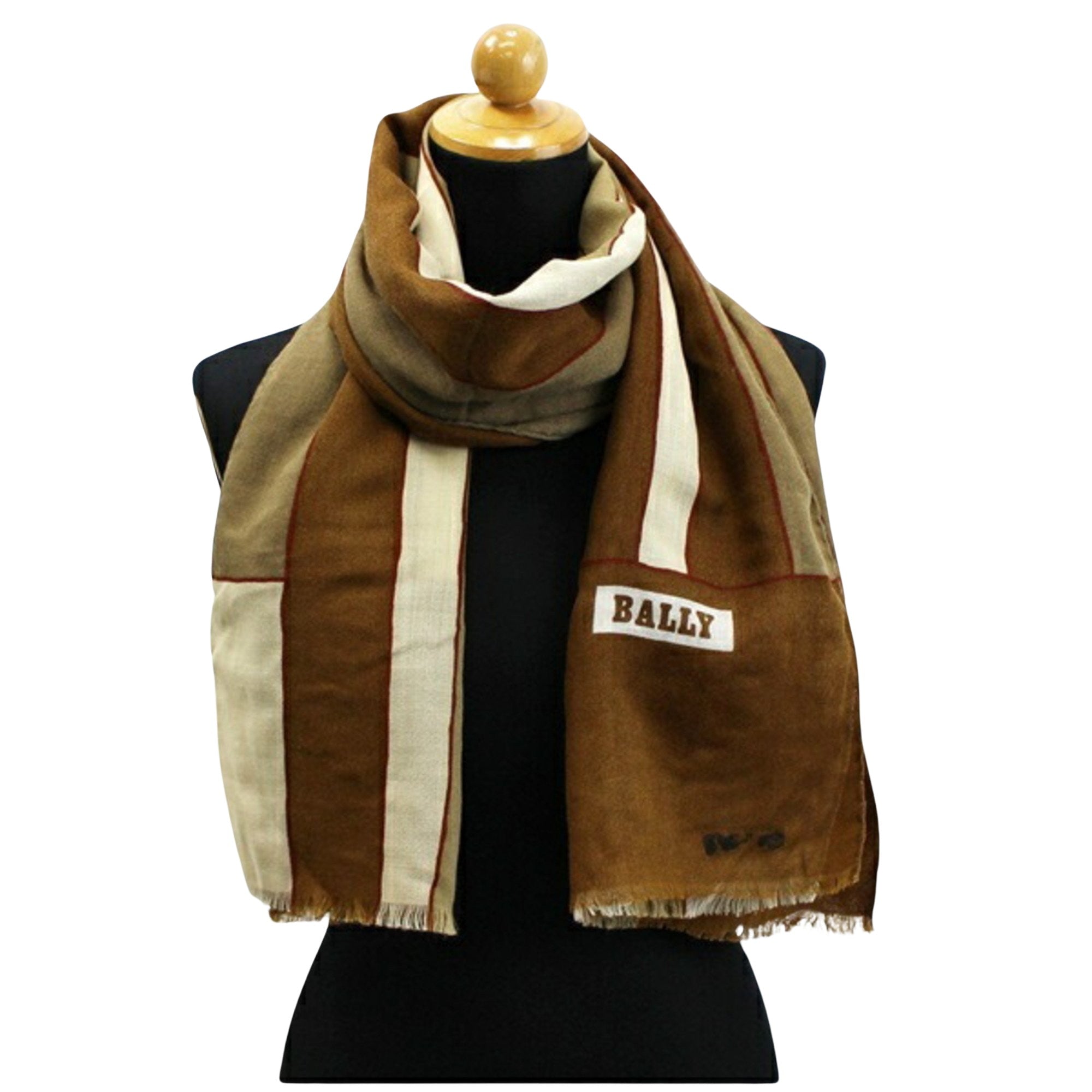 Bally Brown Wool Scarf 