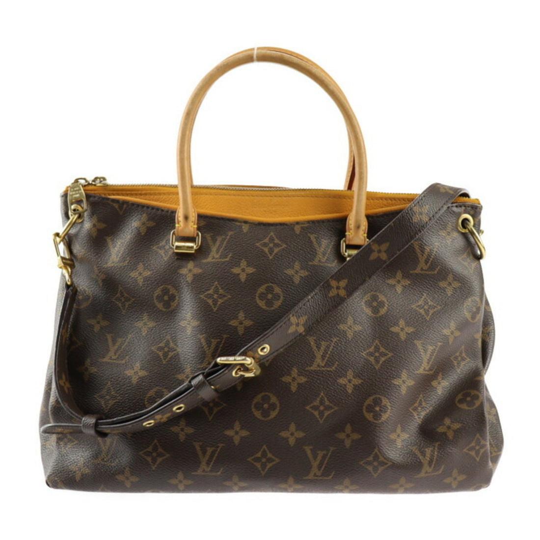 Louis Vuitton Pallas Brown Canvas Handbag 