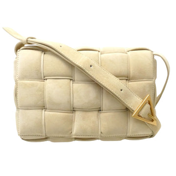 Bottega Veneta Cassette Beige Suede Shoulder Bag