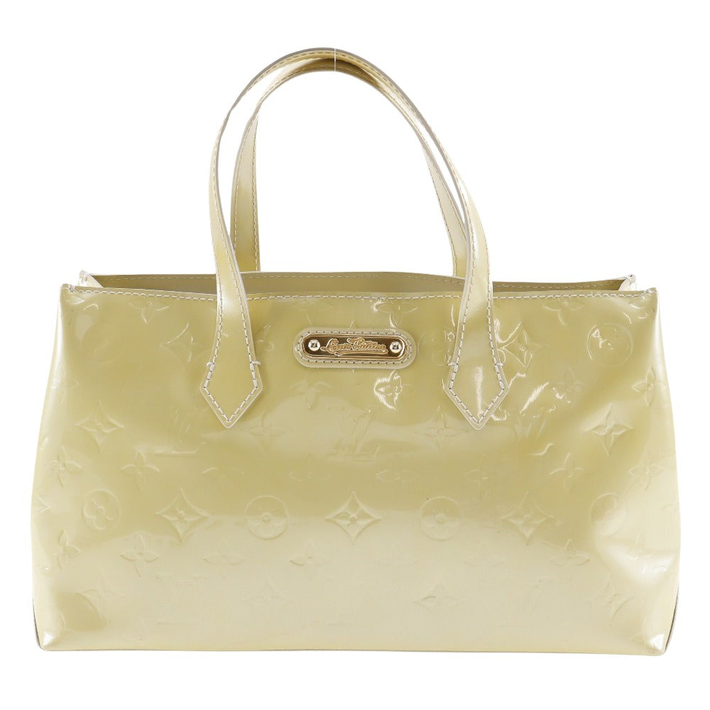 Louis Vuitton Wilshire Beige Patent Leather Handbag 