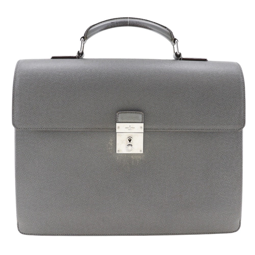 Louis Vuitton Robusto Grey Leather Briefcase Bag