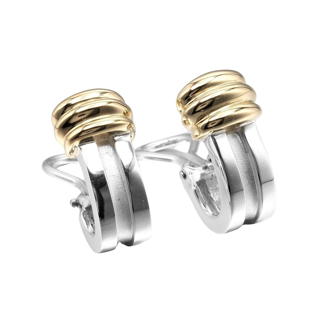 Tiffany & Co Grooved Silver Silver Earring 