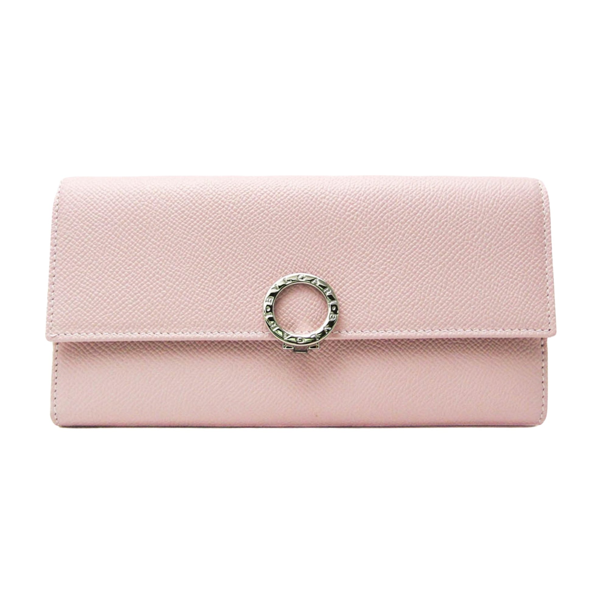 Bulgari Bulgari Bulgari Pink Leather Wallet 