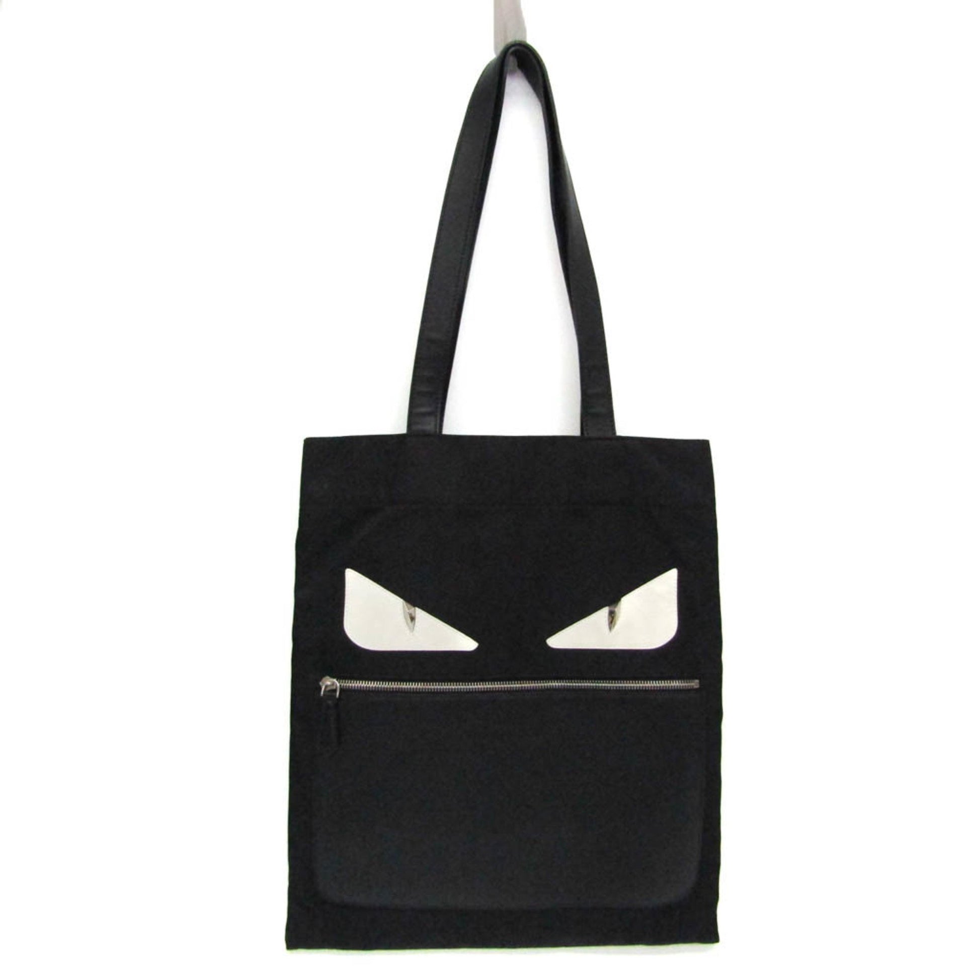 Fendi Monster Black Synthetic Tote Bag