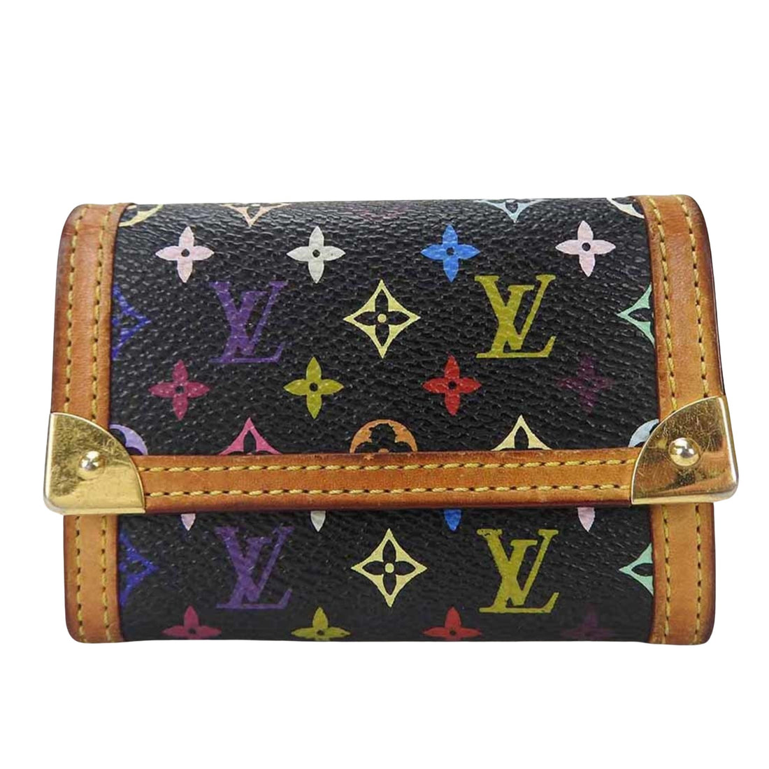 Louis Vuitton Porte-monnaie Black Canvas Wallet 