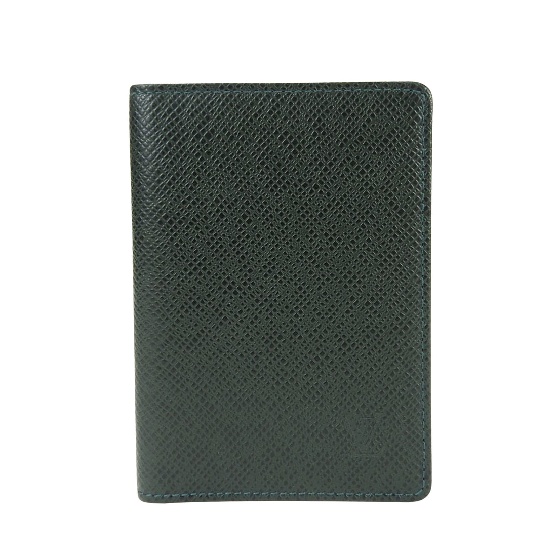 Louis Vuitton Porte carte double Green Leather Wallet 