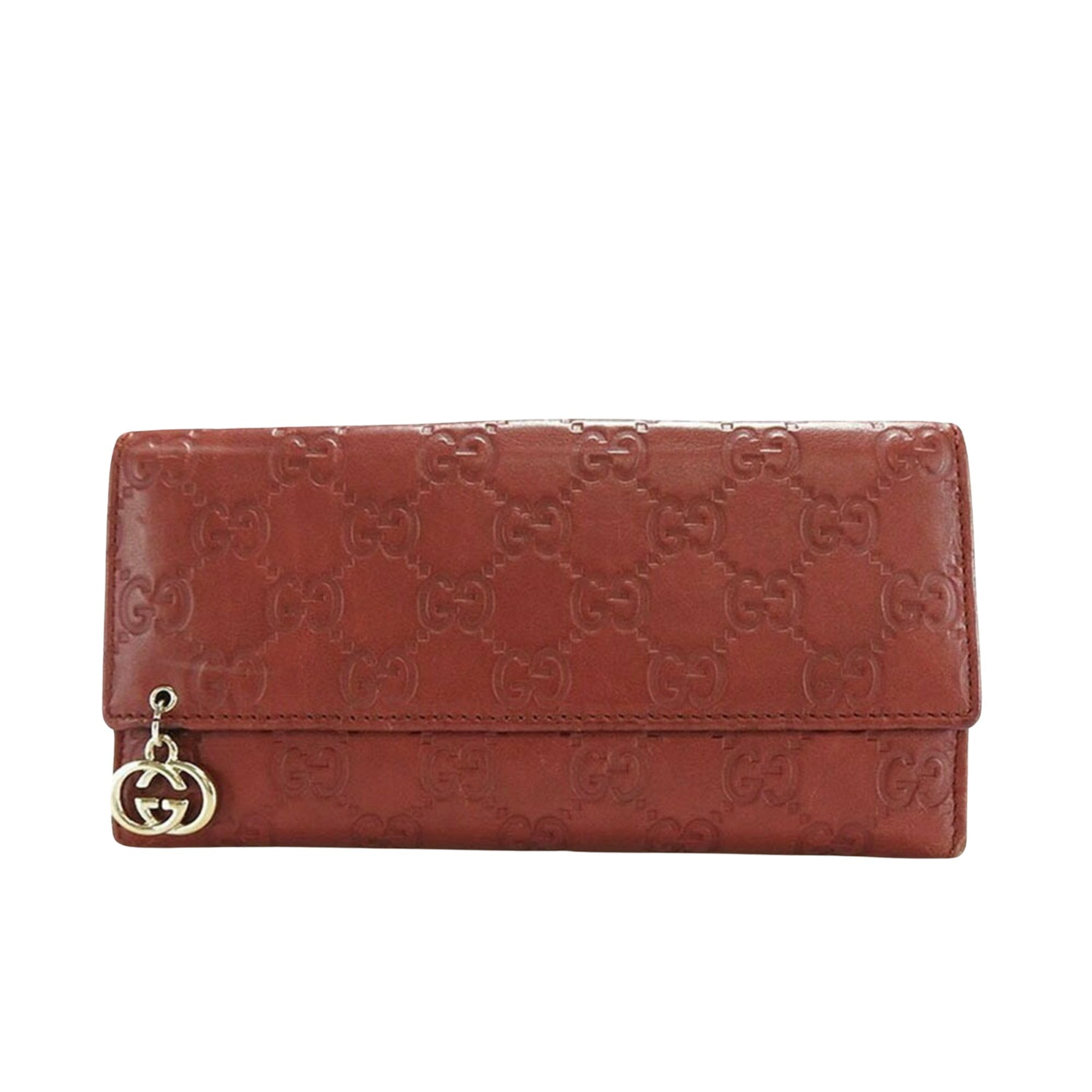 Gucci Guccissima Burgundy Leather Wallet 