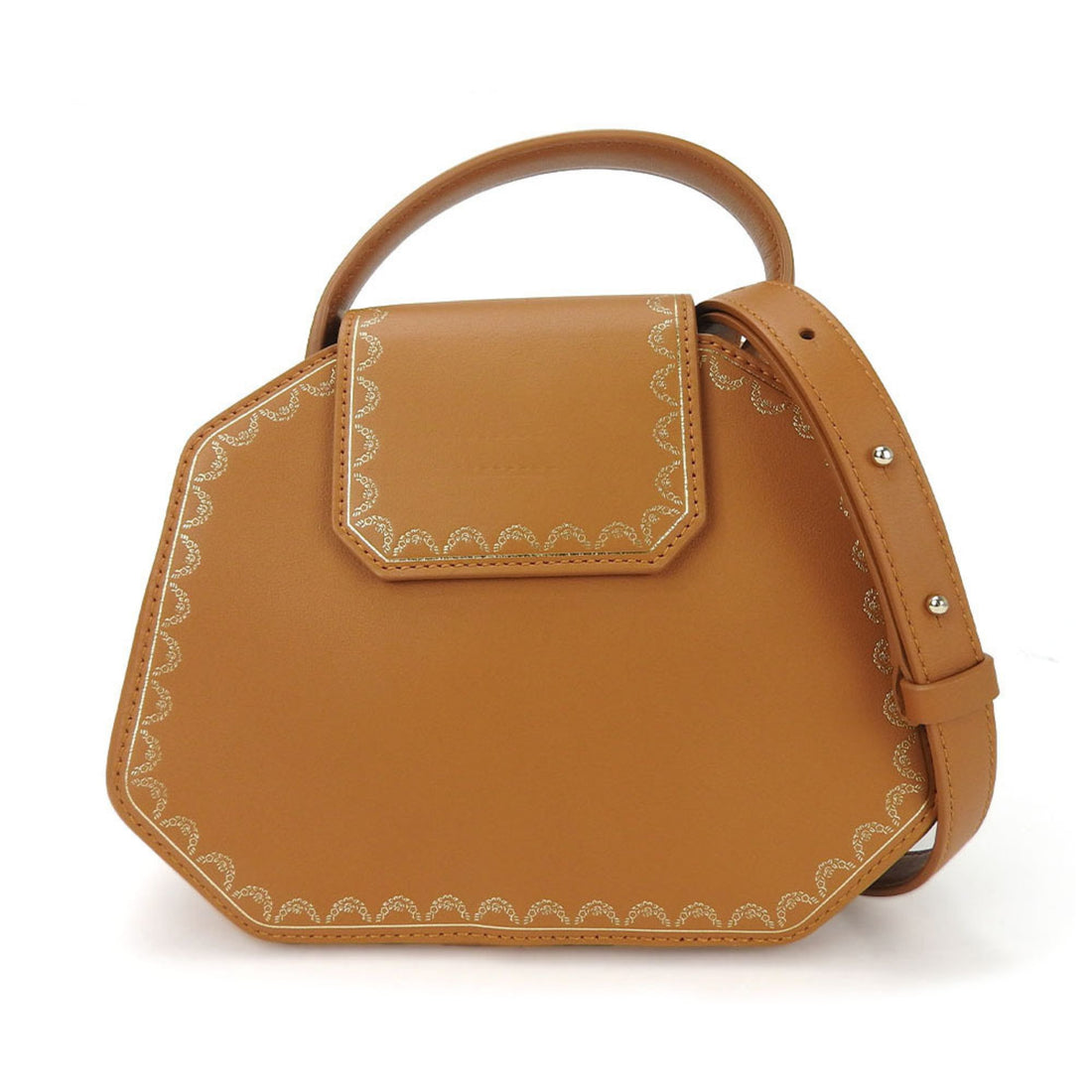 Cartier Guirlande Brown Leather Handbag 