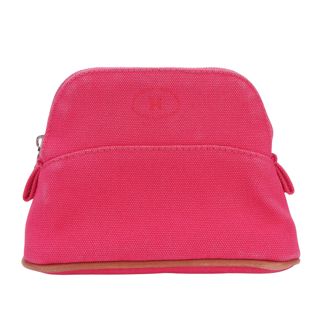 Hermès Bolide Pink Canvas Clutch Bag