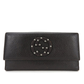 Gucci Interlocking G Brown Leather Wallet 