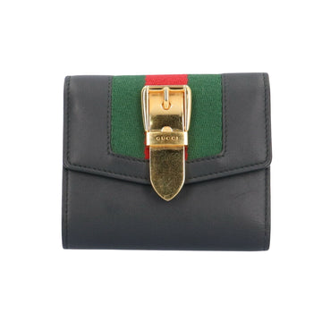 Gucci Sylvie Black Leather Wallet 