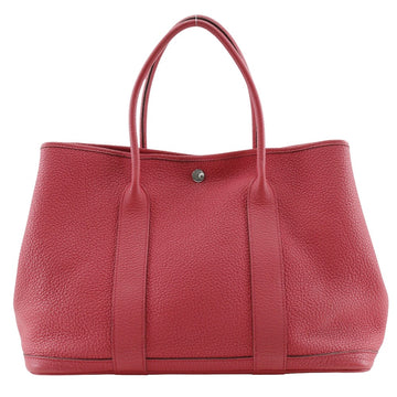 Hermès Garden Party Red Canvas Handbag 