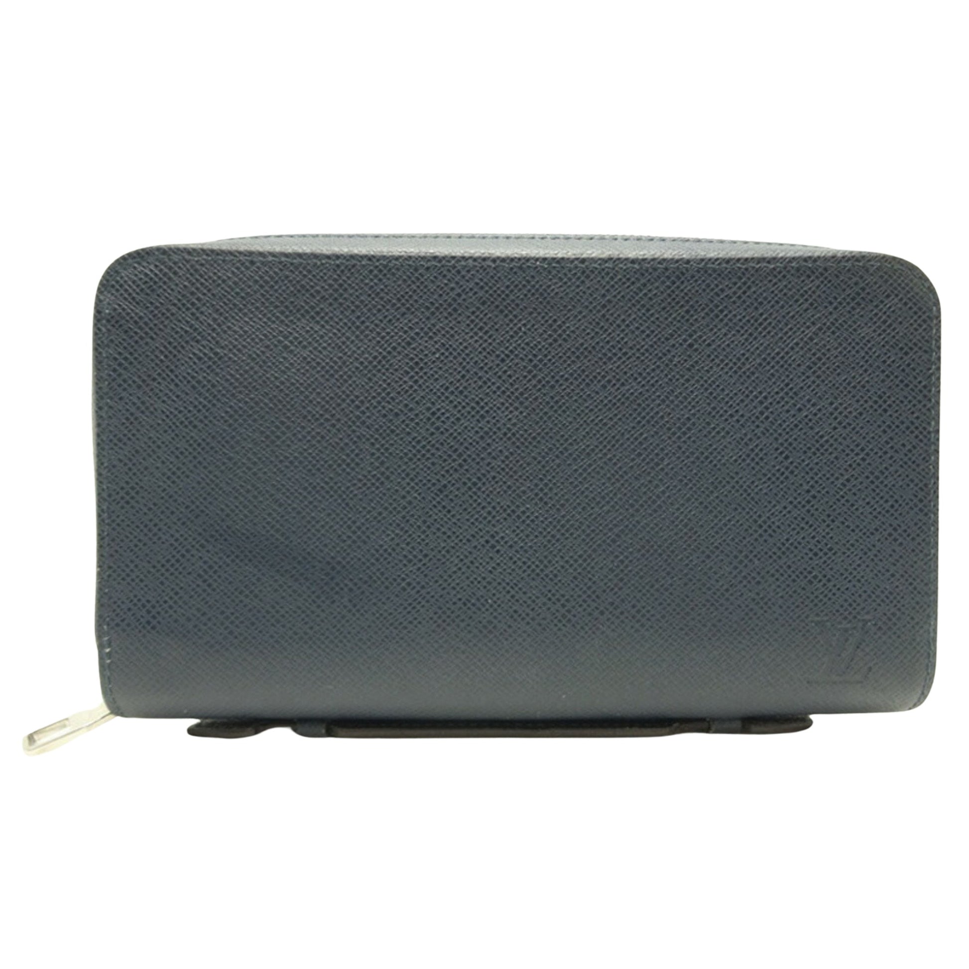 Louis Vuitton Zippy XL Blue Leather Clutch Bag