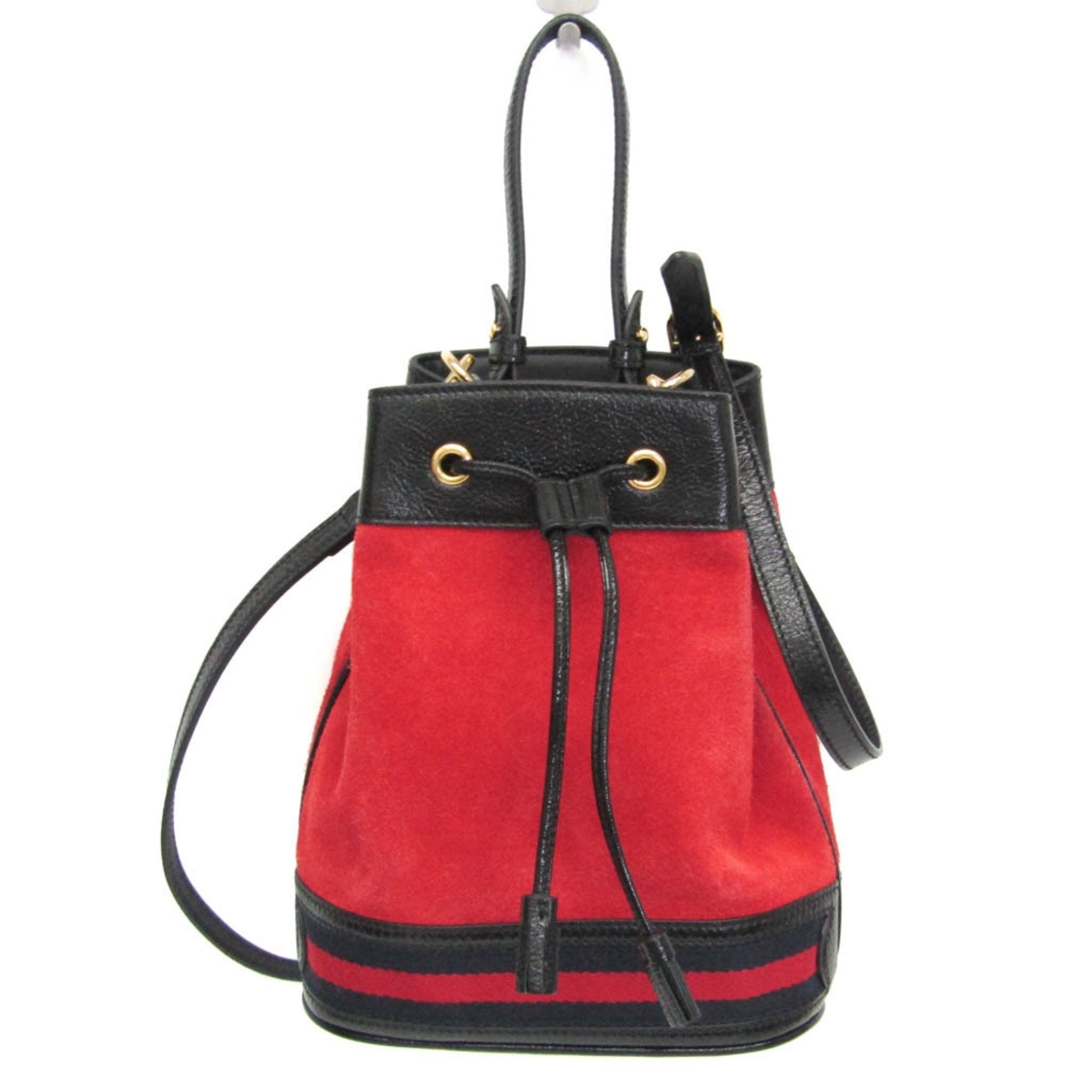 Gucci Ophidia Red Suede Shoulder Bag