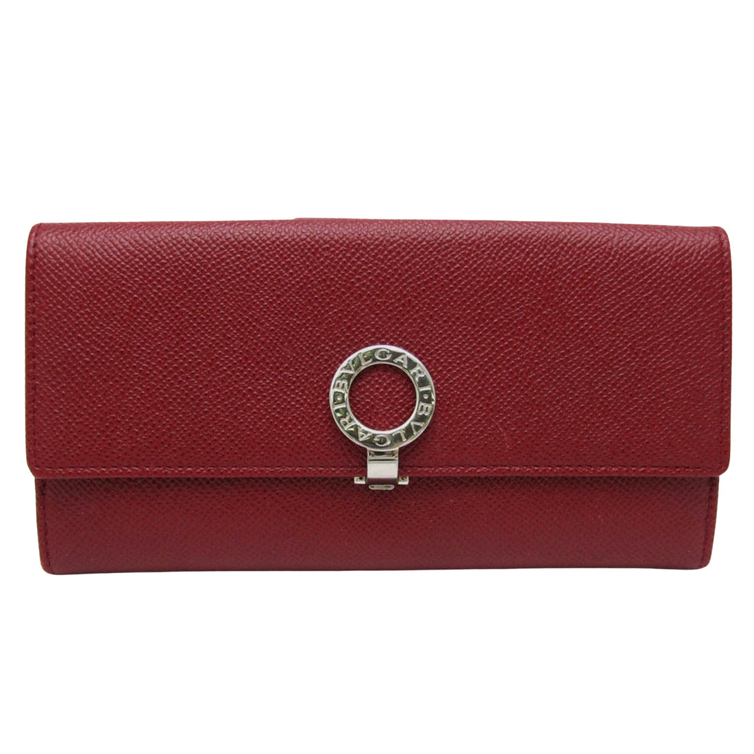 Bulgari Bvlgari bvlgari Burgundy Leather Wallet 