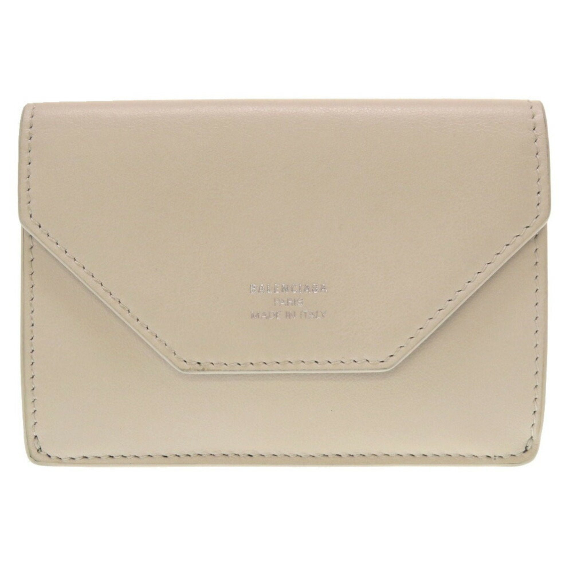 Balenciaga Envelop Beige Leather Wallet 