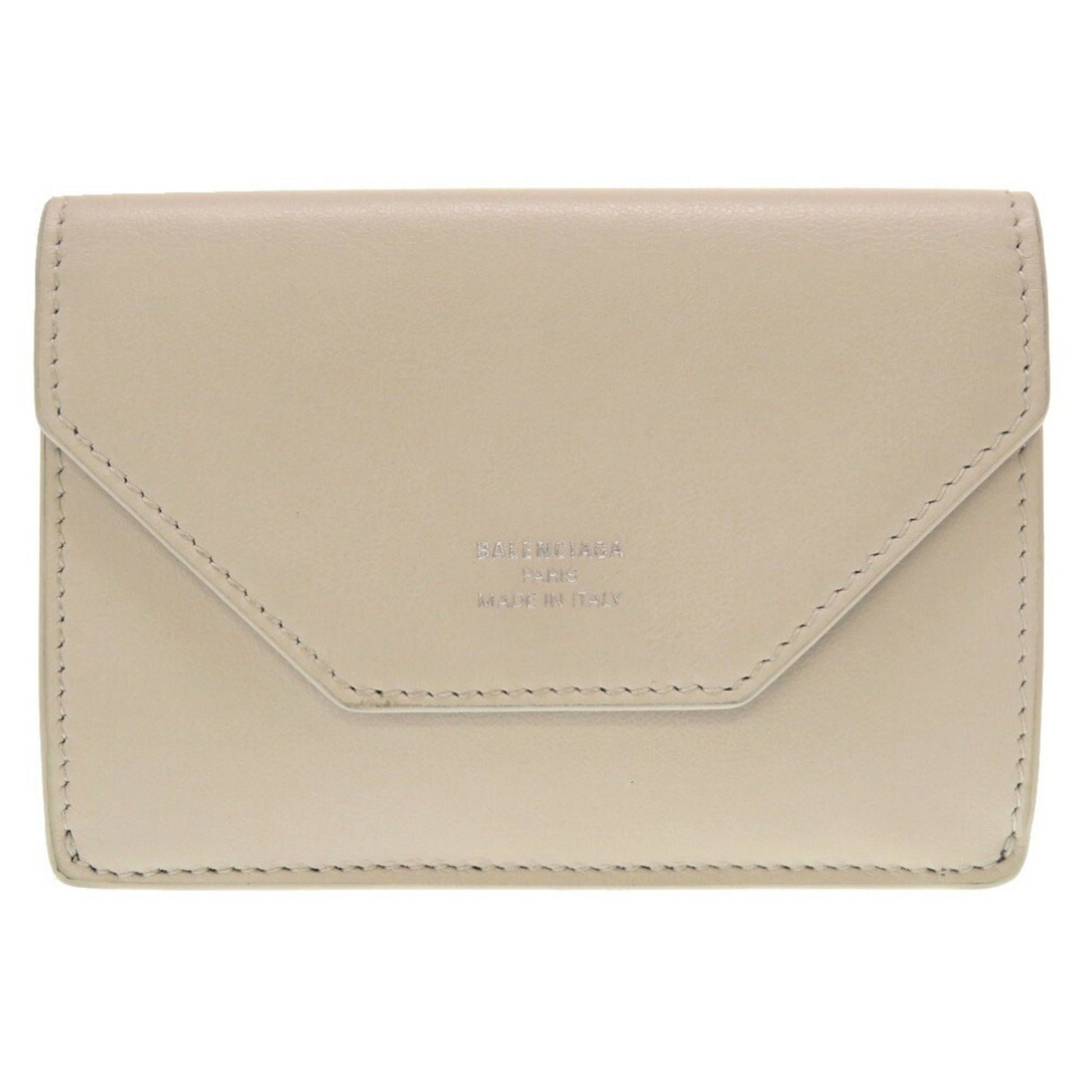 Balenciaga Envelop Beige Leather Wallet 