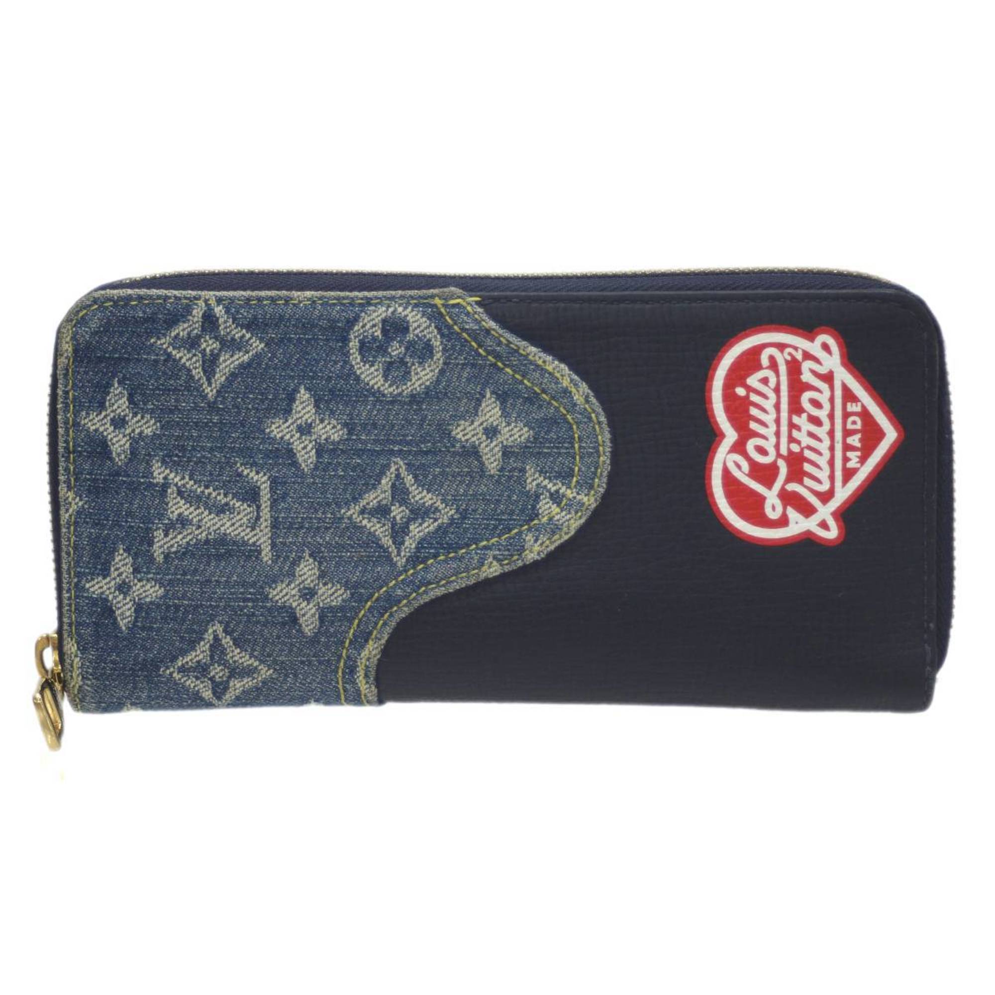 Louis Vuitton Zippy Blue Denim - Jeans Wallet 